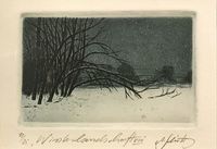 Alfred Schmidt - Druck 12-55 - „Winterlandschaft VIII“ - Blattmaß:18,5x26 - 43€…