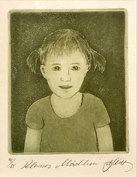 Alfred Schmidt - Druck 16-55 - „Kleines Mädchen“ - Blattmaß:17x20 - 45€…