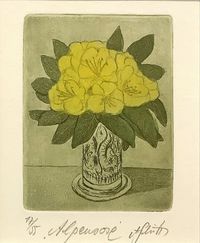 Alfred Schmidt - Druck 17-55 - „Alpenrose“ - Blattma:16,5x19,5 - 32€…