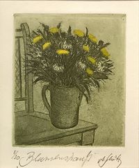 Alfred Schmidt - Druck 8-30 - „Blumenstrauß“ - Blattmaß:16,5x19,5 - 38€…