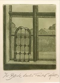 Alfred Schmidt - Grafik 16-55 -  „Blick durch Fenster“ - Blattmaß:26,5x35,5-  75€…