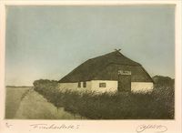 Alfred Schmidt - Grafik 9-45 - „Fischerhütte I“ - Blattmaß:26,5x36 - 115€…