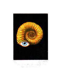 Die Reisen des Lemeul Gulliver, Farb-Holzriß 2003, 16 x 12 cm (32 x 25 cm)…