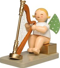 Engel mit Konzertharfe, sitzend, 111 Jahre Wendt & Kühn, Jubiläumsengel 2026&hellip;