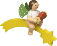 Engel mit Konzertina, auf Komet…