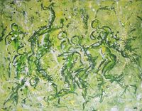 Grübelei im Grünen 2019, 80x60 cm, Acryl auf Leinwand…