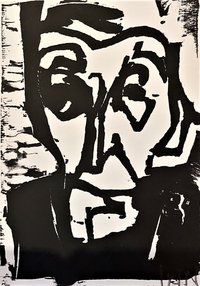 Heinz Tetzner, Gesicht(Mann), Holzschnitt, 21x15, 35 €…