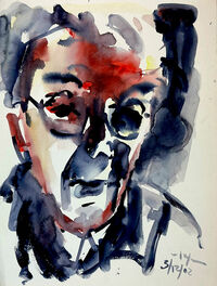 Heinz Tetzner - Selbstportrait - Aquarell…