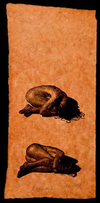 Medusa Variation 2-1, Holzschnitt 2007, (ca. 50 x 23 cm)…