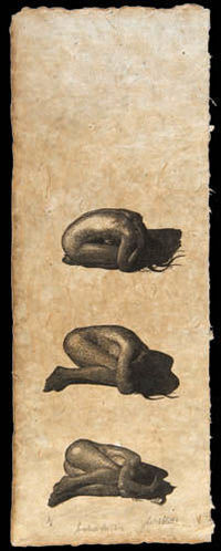 Medusa Variation 3-2, Holzschnitt 2007, (ca. 69 x 25 cm)…
