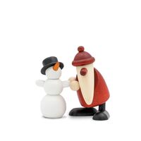 Miniaturset 10 Weihnachtsmann mit Schneemann&hellip;