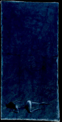 Odaliske, Tusche und weiße Kreide auf Kahari-Bütten, 2006, ca. 76 x 37 cm…