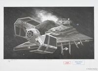 Star Wars - COMMAND SHIP TRANSFER - Zeichnung auf Papier -&hellip;