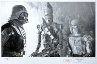 Star War - Orders for Hunters - Zeichnung auf Papier - 33 x 56 cm (RB1171)&hellip;